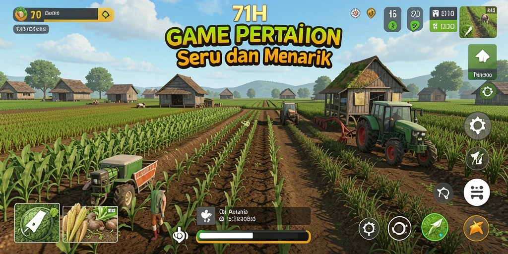 Tangkapan layar dari 71H menampilkan gameplay pertanian yang menarik dan interaktif.