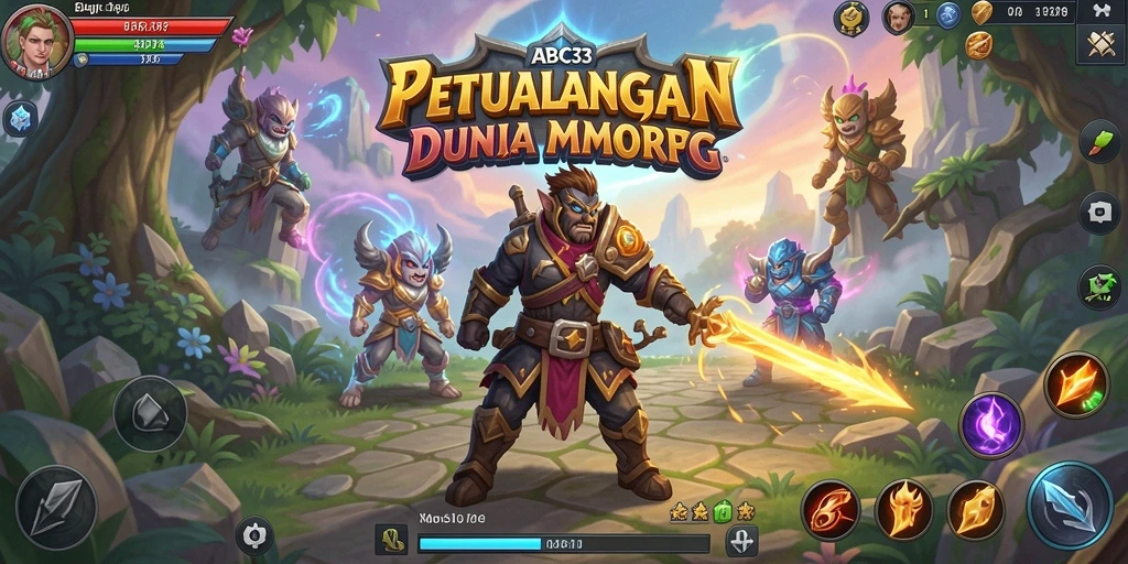Tangkapan layar dari ABC33 menampilkan pertempuran epik dalam dunia MMORPG.