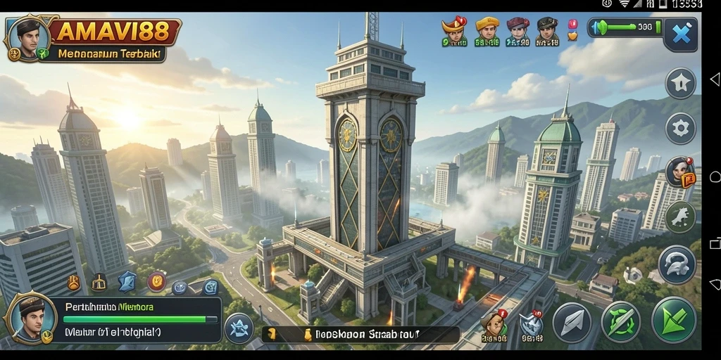 Tampilan gameplay menarik dari menara pertahanan di AMAVI88.