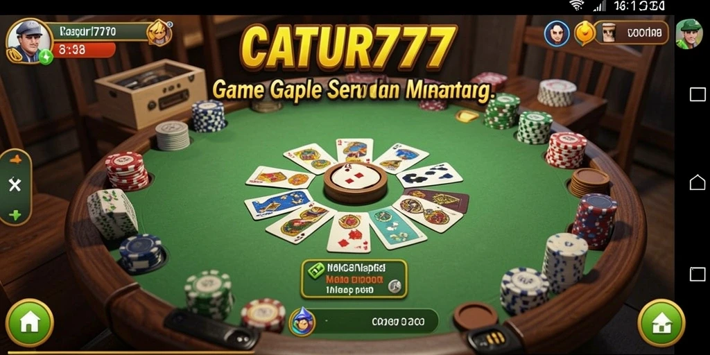 Tampilan gameplay Gaple yang seru dan interaktif di CATUR777.