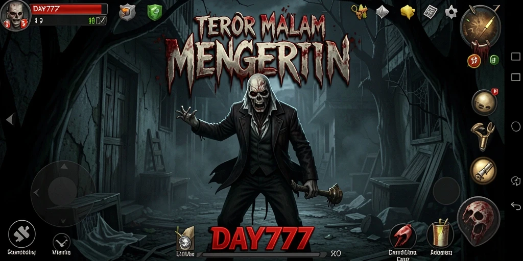 Skrinsut dari DAY777 menampilkan suasana mencekam dan gameplay menegangkan.