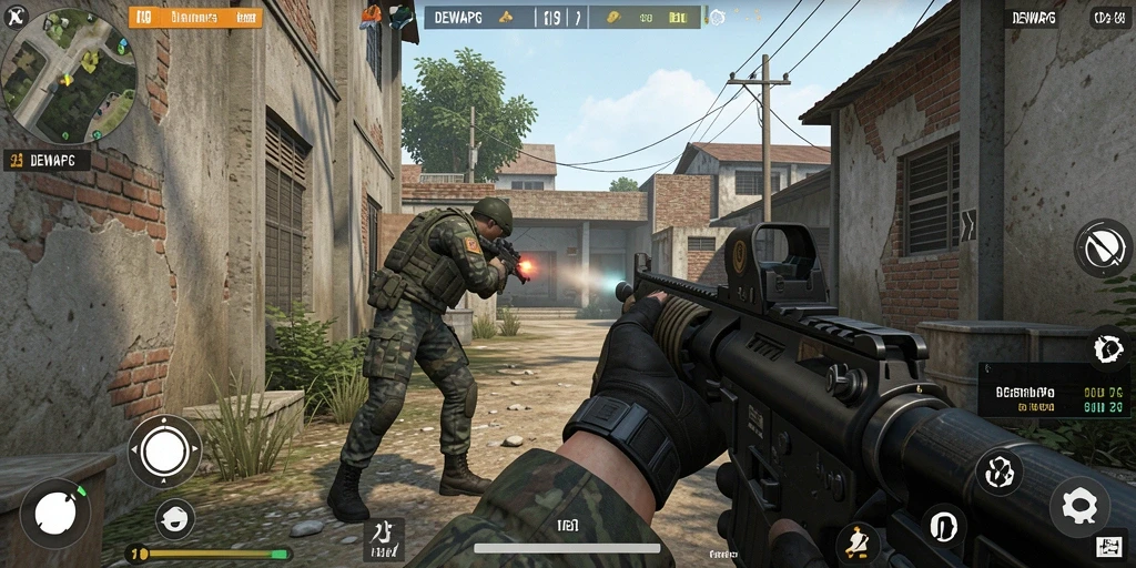 Tampilan aksi seru dalam gameplay DEWAPG yang penuh ketegangan.