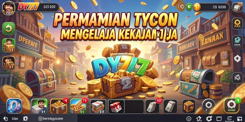 Screenshot utama DY777 menampilkan aksi gameplay Tycoon yang menarik.