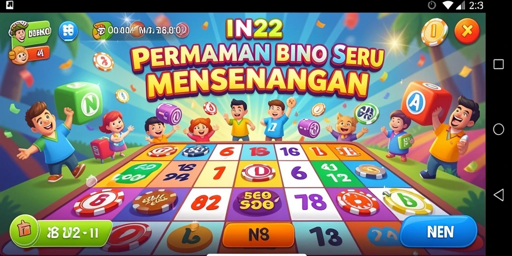Screenshot gameplay IN22 menampilkan keseruan momen bingo.
