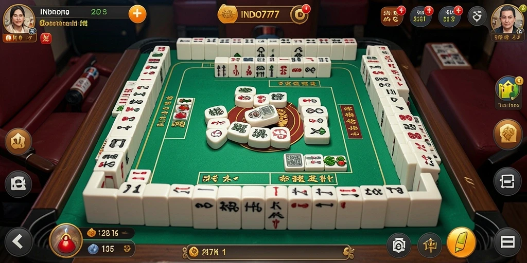 Screenshot gameplay INDO777 yang menampilkan keseruan permainan Mahjong.