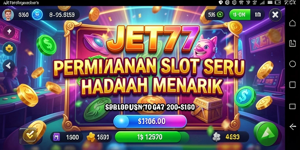 Tampilan gameplay JET77 yang mengasyikkan dengan efek visual menawan.