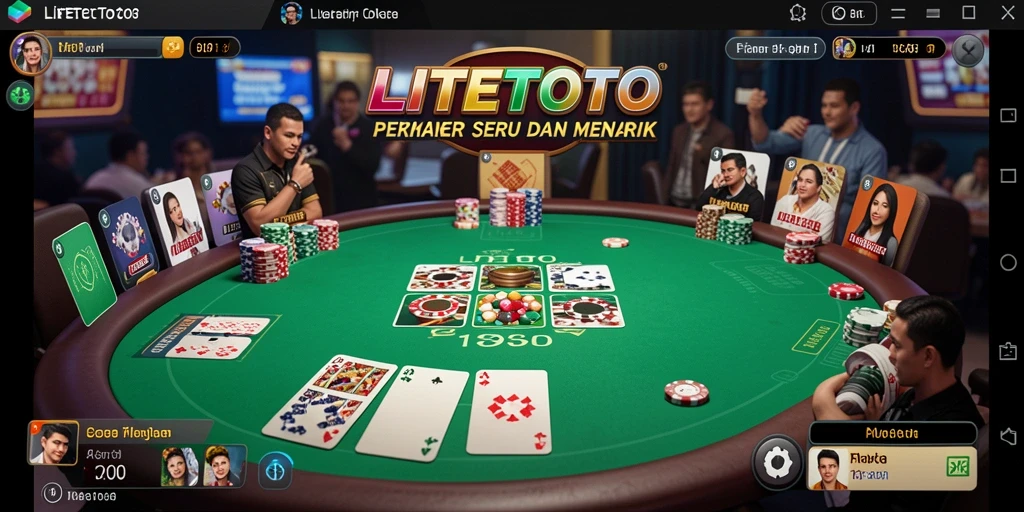 Screenshot gameplay LITETOTO yang menunjukkan momen seru dalam permainan Poker.