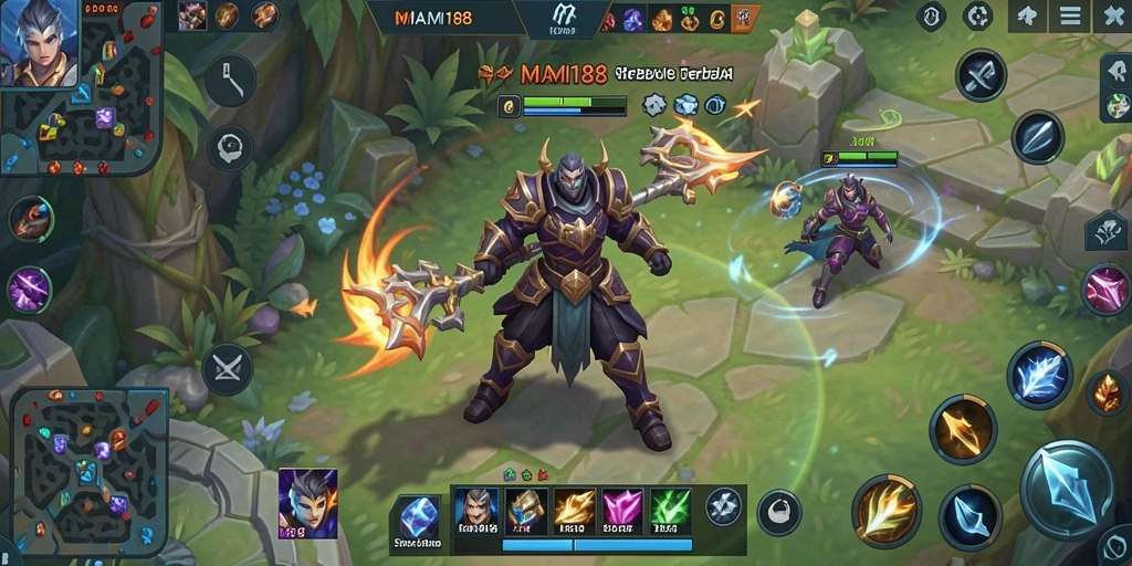 Gameplay seru MAMI188 dengan pertarungan strategis di arena MOBA.