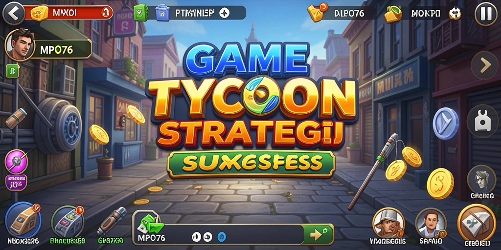 Tampilan gameplay MPO76 dengan berbagai aktivitas bisnis yang menarik.