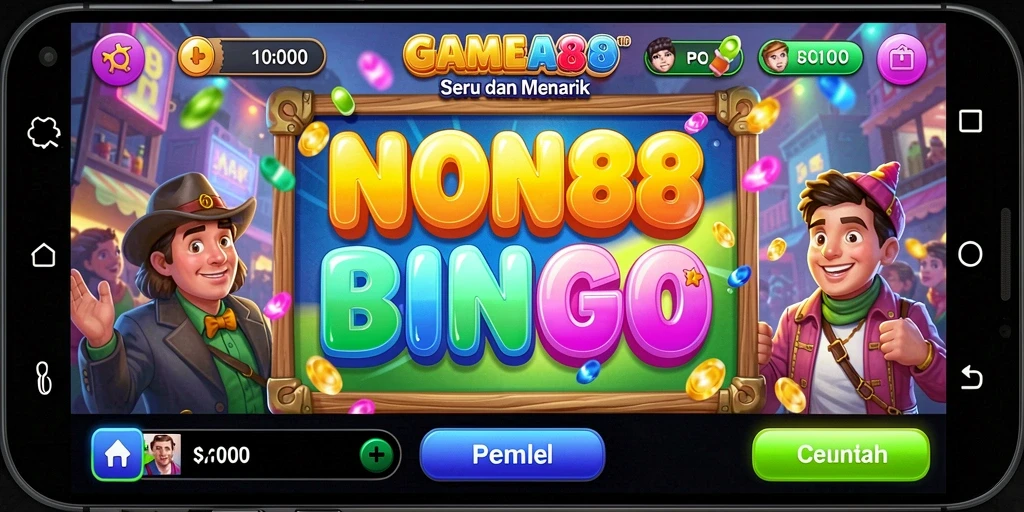 Screenshot gameplay NONA88 yang menampilkan suasana Bingo yang seru.