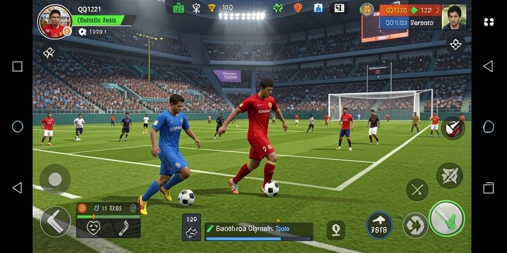 Tampilan gameplay seru dari QQ1221 dengan banyak aksi olahraga.