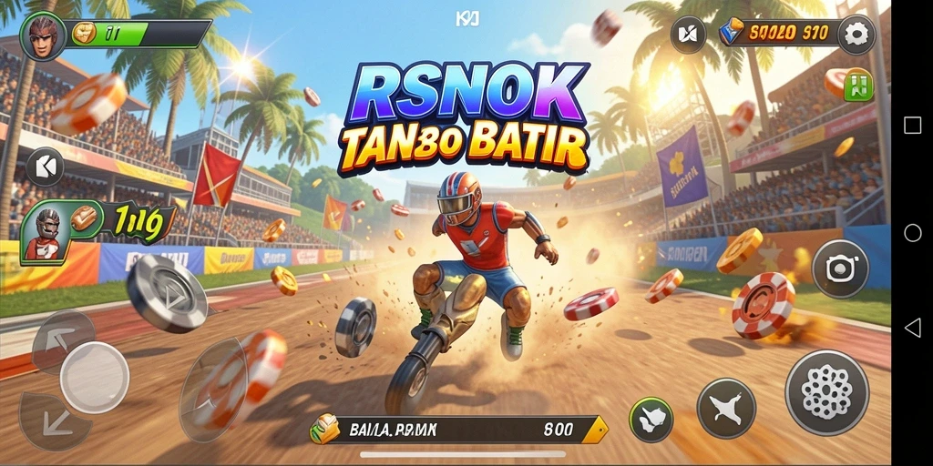 Gameplay RSNOK yang mendebarkan dan penuh aksi di lintasan balap.