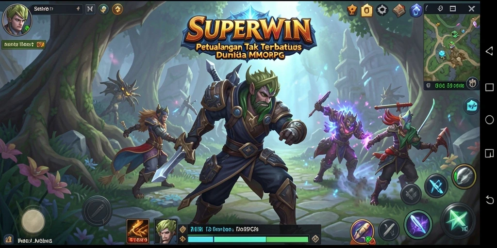 Tampilan menakjubkan dari gameplay MMORPG SUPERWIN.