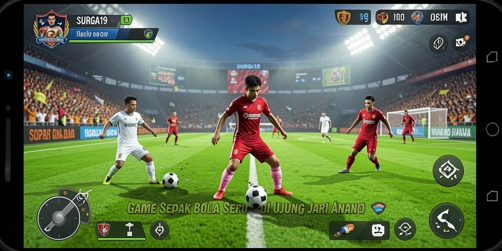 Tampilan gameplay menarik dari game sepak bola SURGA19.