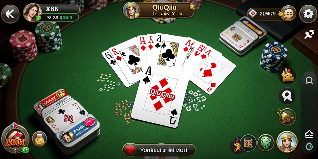 Tampilan gameplay QiuQiu yang menarik dan interaktif.